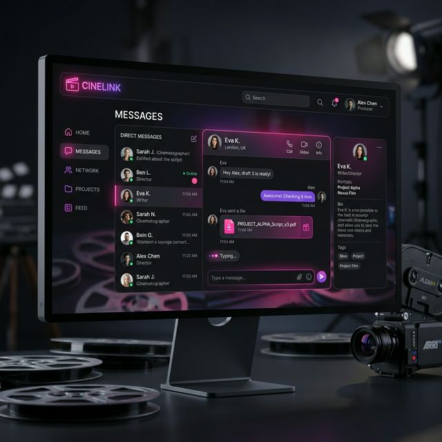 Hybrid Chats Cinematic Professional UI