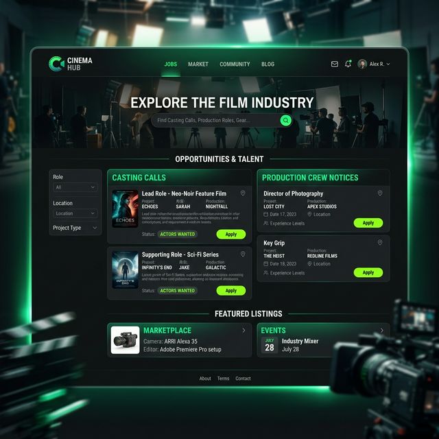 Notice Board Cinematic Professional UI